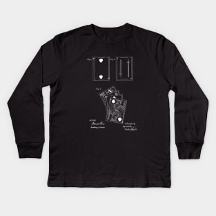 Playing Cards Vintage Patent Drawing Kids Long Sleeve T-Shirt